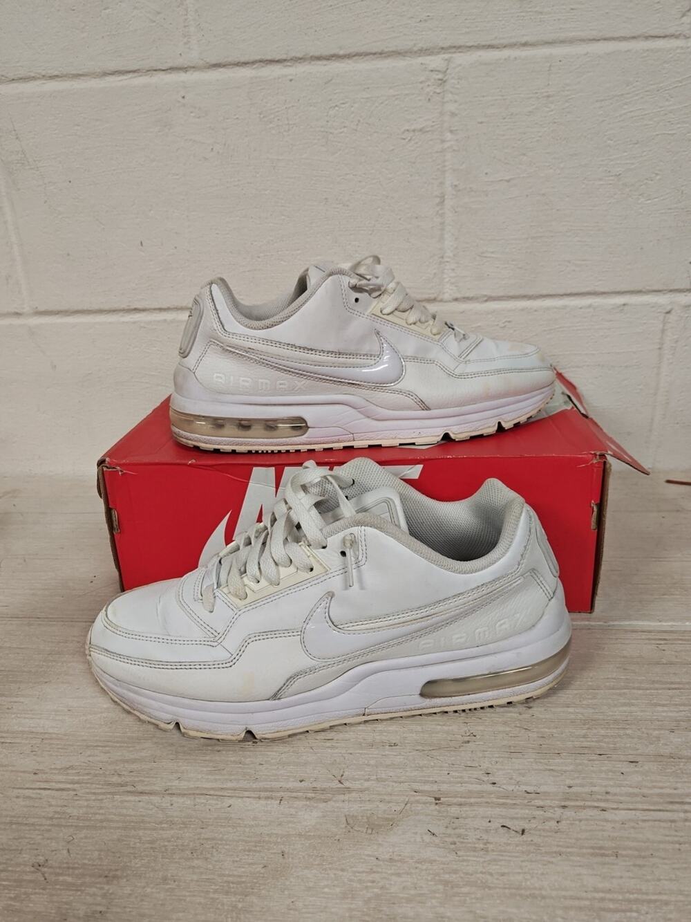 Nike Air Max LTD 3 Triple White Athletic Running Shoes Sneakers Men's Size 9